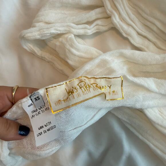 Jen’s Pirate Booty Appolonia Wrap Top White Boho Size XS - Picture 5 of 7